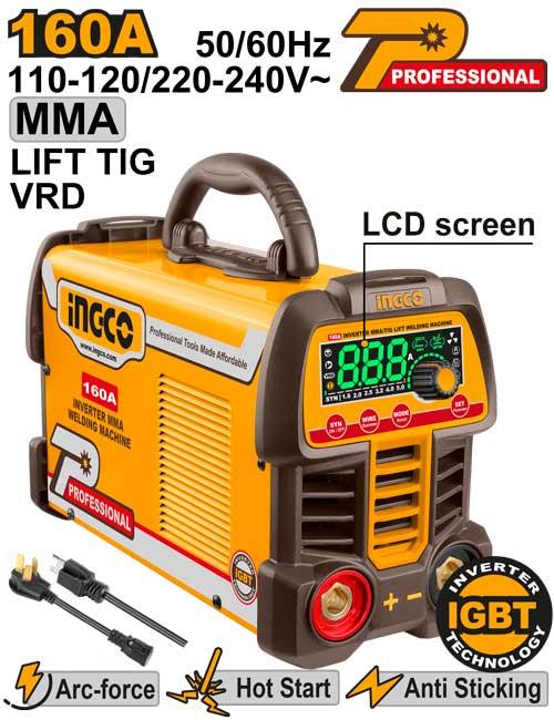 INGCO SOLDADOR INVERSOR 110V 160A TIG ING-UMMA16069