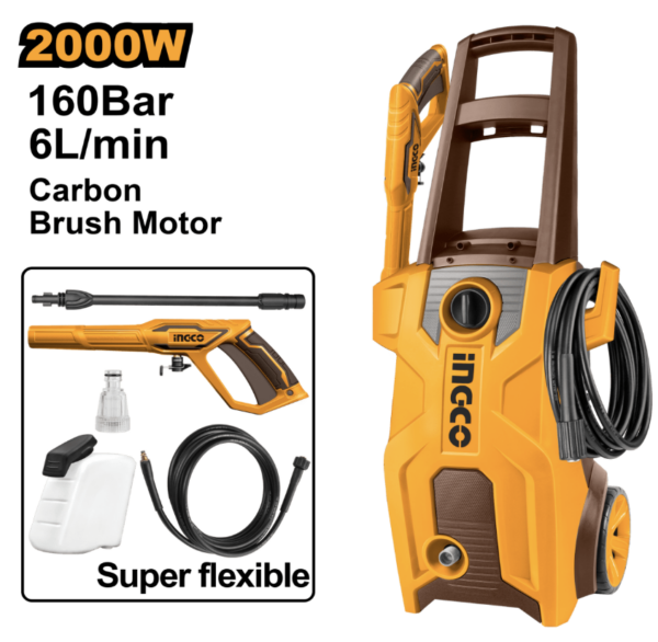 INGCO HIDROLAVADORA 110V 2000W 2320 PSI 6,0L/MIN UHPWR20018