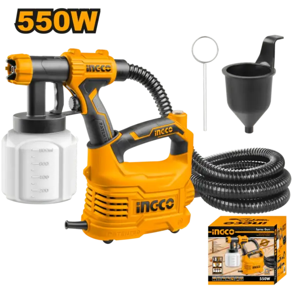INGCO PISTOLA DE PINTAR 110V 550W 0,1-0,2BAR 850ML/MIN CAP 800ML 50DIN/S USPG5008
