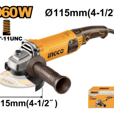 INGCO PULIDORA ANGULAR 4-1/2 110V 960W 12000RPM UAG9608